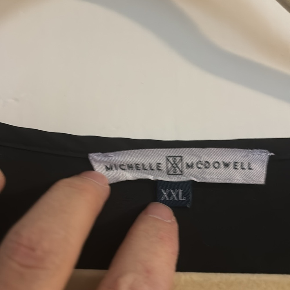 Michelle Mcdowell Basic Black Blouse. - image 2